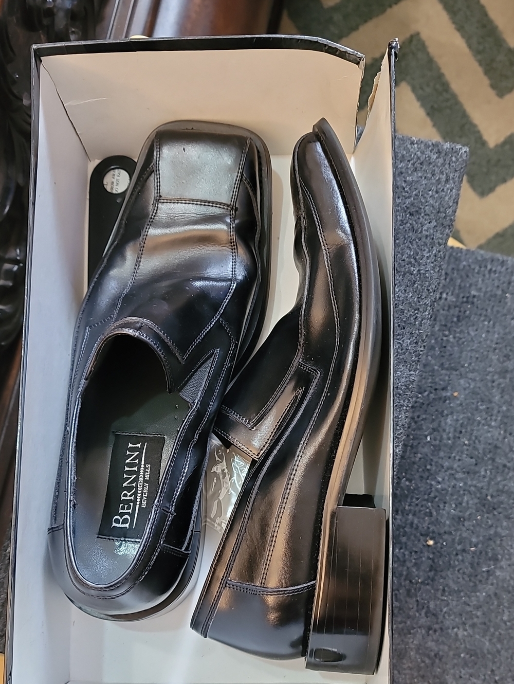 Giani Bernini Men's Black Slip-On Dress Loafers
